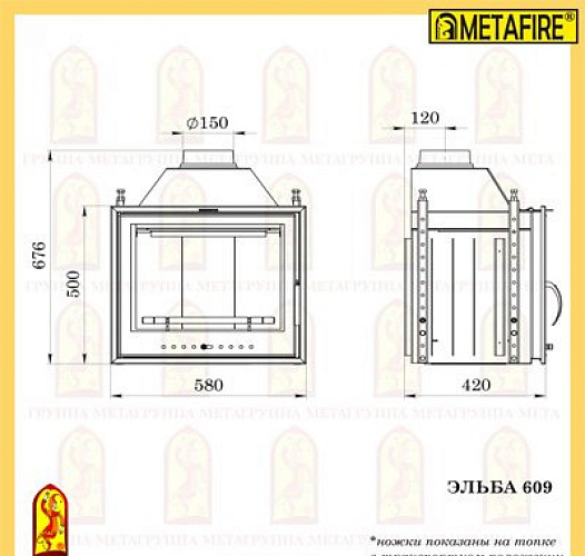 Каминная топка Мета эльба 609_1